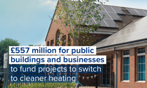 £557 million for public buildings to switch to cleaner heating and save on energy bills